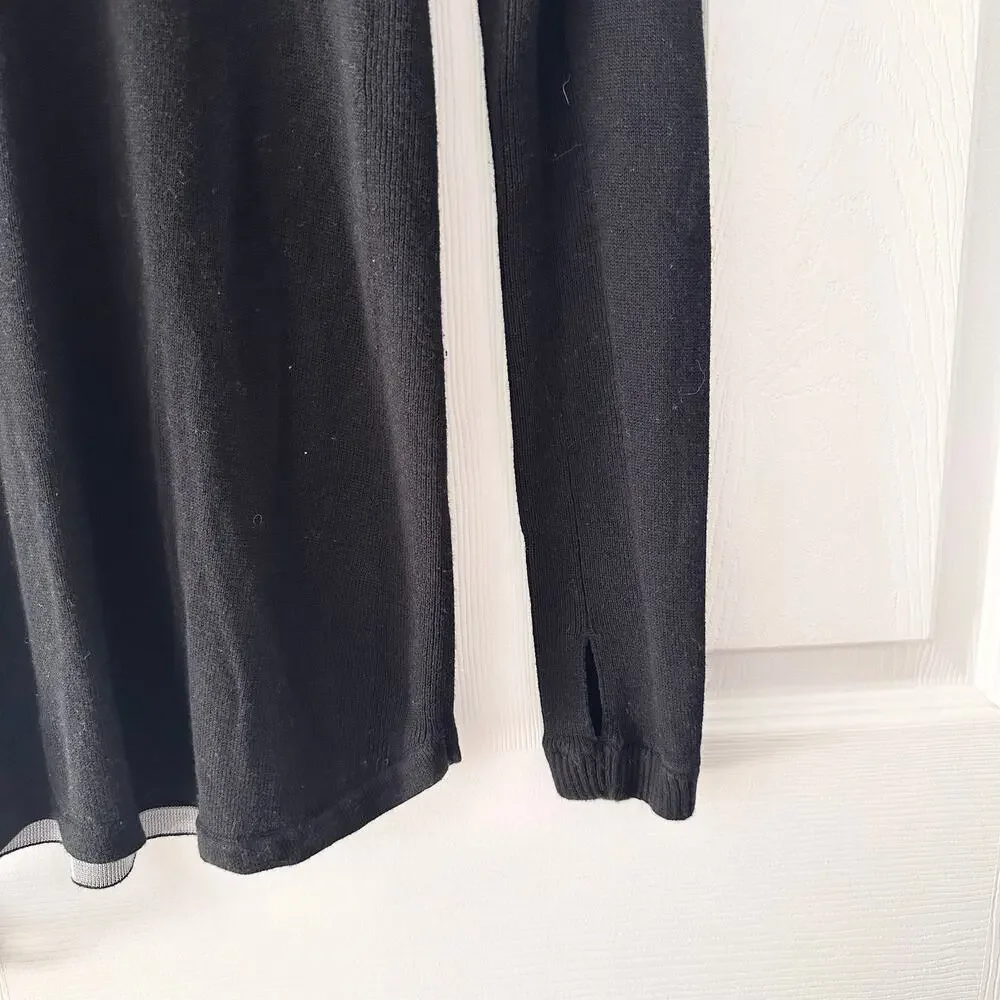 Lululemon Black Sunshine Coast Be Bold Long Sleeve Fitted Sweater M/L Thumbholes - Picture 6 of 9